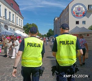Szczecińscy policjanci dbali o bezpieczeństwo uczestników Jarmarku Jakubowego