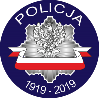zdjęcie przedstawiające logo Policji w 100. rocznicę powołania Policji Państwowej