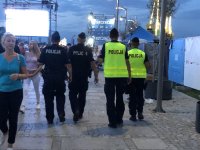 Policjanci patrolujący Łasztownię