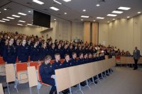 Uroczystość pasowania uczniów klas mundurowych w 7 LO w Szczecinie