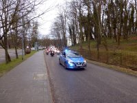 Motomikołaje w Szczecinie w asyście policjantów z Ruchu Drogowego