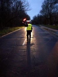 Policjanci ze szczecińskiego Wydziału Ruchu Drogowego podczas działań trzeźwość  oraz prędkość