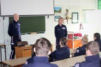 Profilaktyka z Policją - zajęcia dla uczniów klas policyjnych LO nr VII w Szczecinie