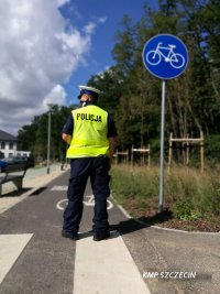 Szczecińska drogówka dba o bezpieczeństwo pieszych i rowerzystów