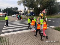 Policyjne spotkanie z „zebrą” w Szczecinie
