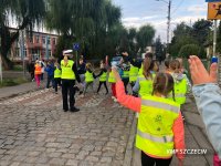 Policyjne spotkanie z „zebrą” w Szczecinie