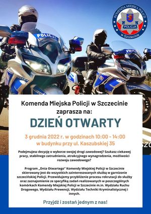 Dzień Otwarty dla kandydatów do służby w Komendzie Miejskiej Policji w Szczecinie