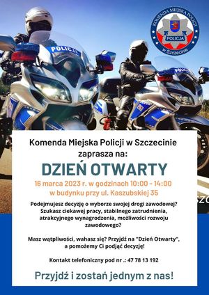Dzień Otwarty dla kandydatów do służby w Komendzie Miejskiej Policji w Szczecinie