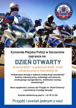 To już jutro! „Dzień Otwarty” dla kandydatów do służby w Komendzie Miejskiej Policji w Szczecinie