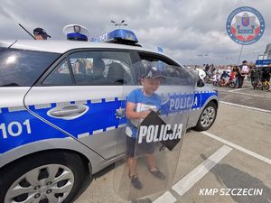 Wyścigi rowerkowe z udziałem szczecińskich policjantów