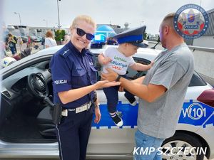 Wyścigi rowerkowe z udziałem szczecińskich policjantów