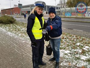 Działania „NURD” na szczecińskich drogach z policyjnym dronem