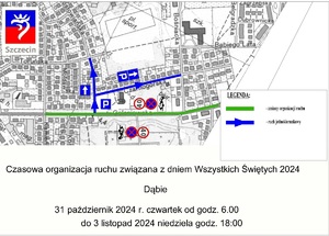 Organizacja ruchu podczas „Wszystkich Świętych” 2024 w Szczecinie. Policjanci apelują o korzystanie z transportu publicznego