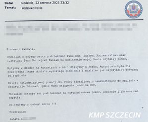 Z zakorkowanej drogi prosto do szpitala w policyjnej eskorcie