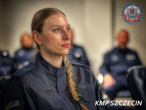 Komendant Miejski Policji w Szczecinie spotkał się z nowo przyjętymi funkcjonariuszami