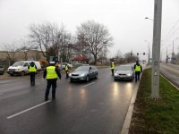 Policjanci Ruchu Drogowego podczas działań &quot;Trzeźwość&quot;