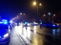 Policjanci Ruchu Drogowego podczas działań &quot;Trzeźwość&quot;