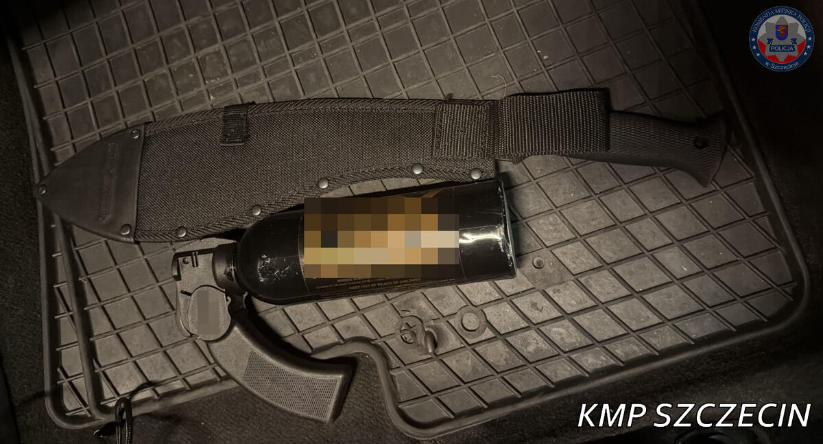 Zatrzymanie agresywnego 22-latka w Szczecinie
